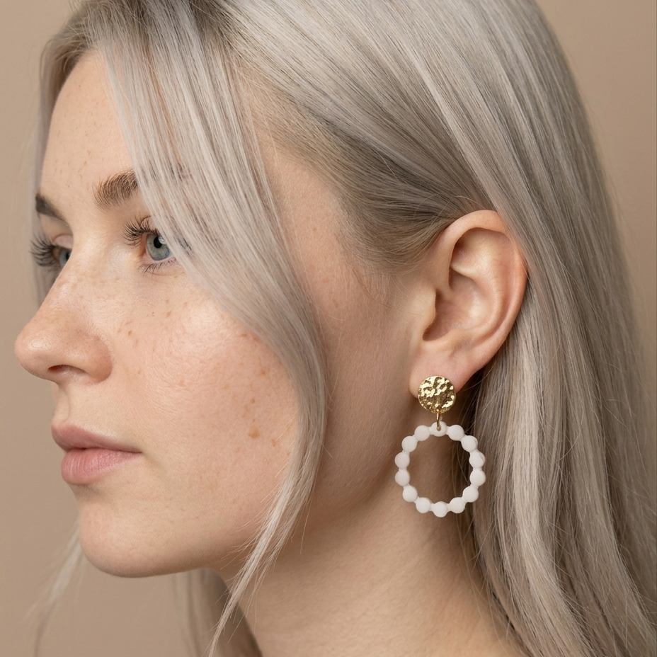 Ohrringe Boho Taupe