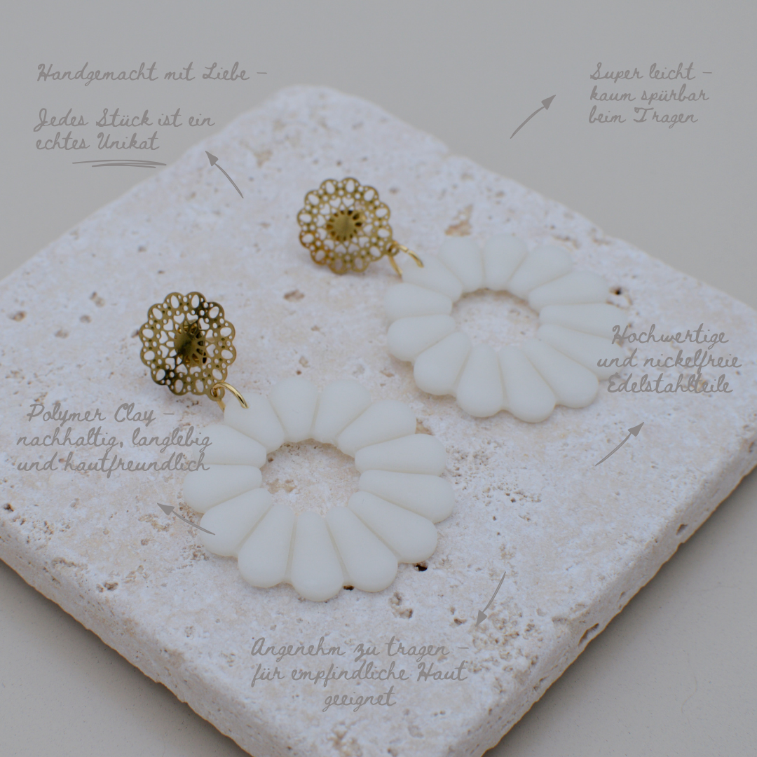 Ohrringe Floral Opaline