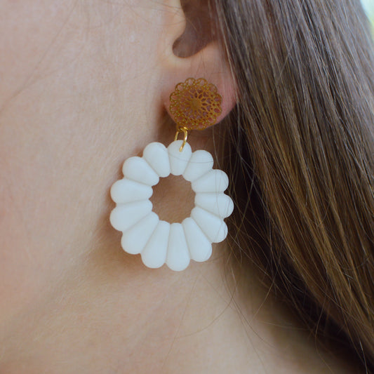 Ohrringe Floral Opaline