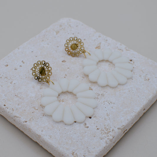 Ohrringe Floral Opaline